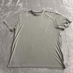 Free Fly Shirt Mens Large Green Performance Bamboo Crewneck Lightweight Tagless